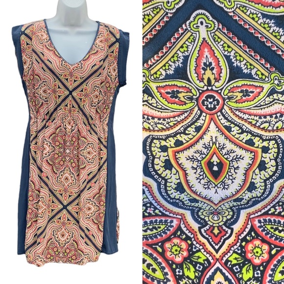 Kookai Dresses & Skirts - KOOKAI Blue Floral Silk Drop Shoulder V Neck Sheath Dress 42 / US 10‎